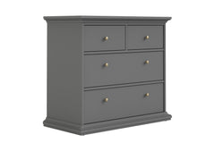 Paris Chest of 4 Drawers in Matt Grey