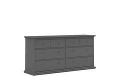 Paris Chest of 8 Drawers in Matt Grey