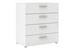 Pepe Chest of 4 Drawers in White Woodgrain