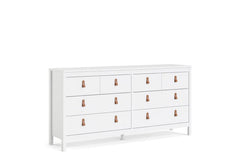 Madrid Double dresser 4+4 drawers in Matt Black