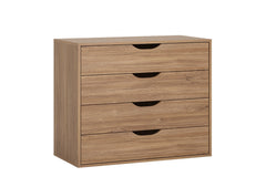 Monaco 4 drawer chest in Oak and Black