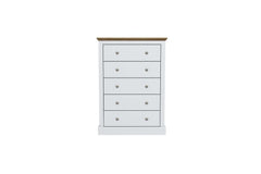 Devon 5 Drawer Chest White