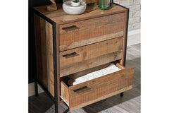 Hoxton 3 Drawer Chest Distressed Oak Effect