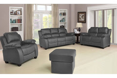 Valerie Grey Leather 2 Seater Sofa