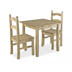 Coba Small Mexican Dining Set with 2 Chairs