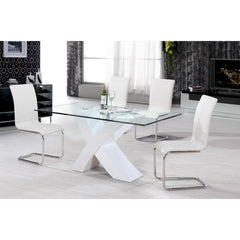 Arizona Dining Chair Chrome White