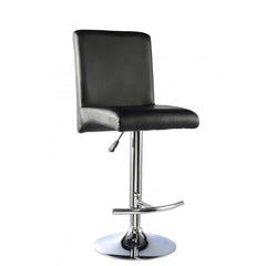 Manor Bar Stool PU Chrome & Black (Sold in Pairs)