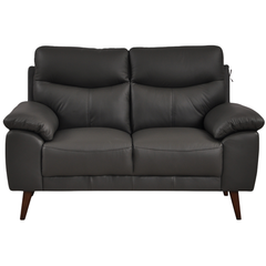 Vantage Genuine Leather Grey 2 Seater Sofa