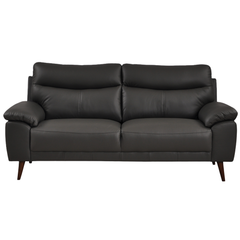 Vantage Genuine Leather Grey 3 Seater Sofa
