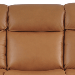 Annecy Genuine Leather Caramel Electric Power Recliner 3 Seater Sofa