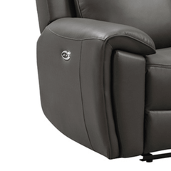 Annecy Genuine Leather Grey Electric Power Recliner 2 Seater