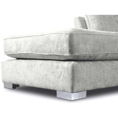 Bishop Silver Alaska Fabric U Shape High Back Corner Sofa