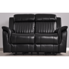 Cidliano Genuine Leather Black Electric Power Recliner 2 Seater Sofa
