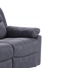 Conway Grey Fabric Manual Recliner 2 Seater Sofa