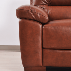 Dalmore Genuine Leather Tan 2 Seater Sofa