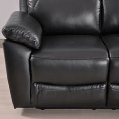 Dandrea Genuine Leather Black Electric Power Recliner 2 Seater