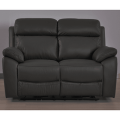 Dandrea Genuine Leather Grey Electric Power Recliner 2 Seater Sofa