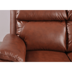 Dandrea Genuine Leather Tan Electric Power Recliner 3 Seater Sofa