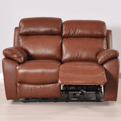 Dandrea Genuine Leather Tan Electric Power Recliner 2 Seater Sofa