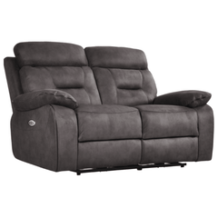 Foster Dark Grey Fabric Electric Recliner 2 Seater Sofa