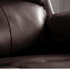 Roma Brown Leather Manual Recliner 2+1 Seater Sofa Set