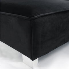 Sloane U Shape Black Velvet Corner Sofa