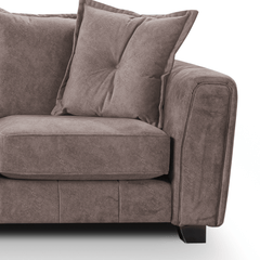 Somerford Left Hand Fabric Corner Chaise - Chocolate