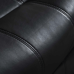 Valencia Black Leather Electric Recliner 2 Seater Sofa