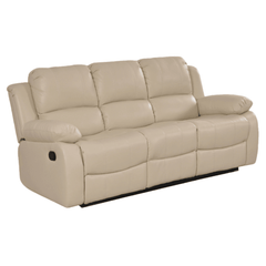 Valencia Cream Leather Manual Recliner 3+1 Seater Sofa Set