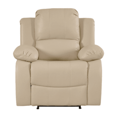 Valencia Cream Leather Manual Recliner 3+2+1 Seater Sofa Set