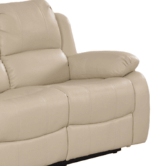 Valencia Cream Leather Manual Recliner 3+2+1 Seater Sofa Set
