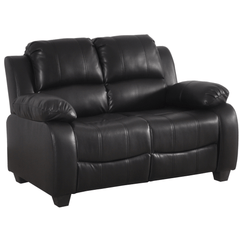 Valerie Black Leather 2 Seater Sofa