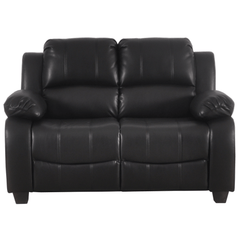 Valerie Black Leather 2 Seater Sofa