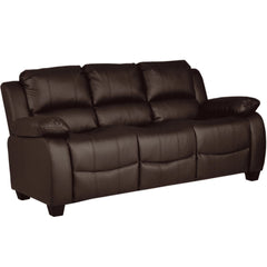 Valerie Brown Leather 3 Seater Sofa