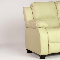 Valerie Cream Leather 2 Seater Sofa