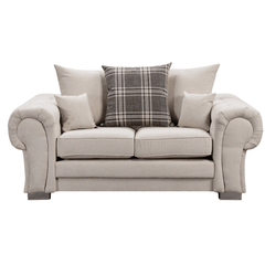 Verona Scatter Back Cream Fabric 2 Seater Sofa