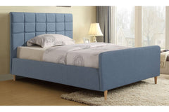 Sienna Light Blue Fabric King Bed