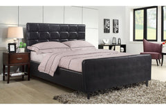 Sienna Black PU Leather Double Bed