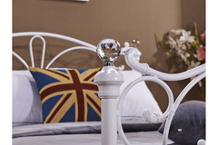 Florence White   Metal King Bed