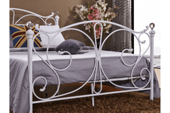 Florence White   Metal King Bed