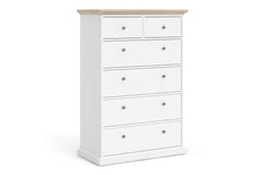 Nova Chest of 5 Drawers in White
