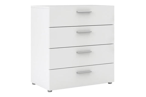 Pepe Chest of 4 Drawers in Oak with White High Gloss