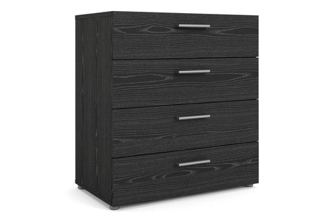 Pepe Chest of 4 Drawers in Black Woodgrain