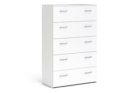 Space Chest of 5 Drawers in White