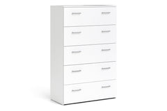 Space Chest of 5 Drawers in White
