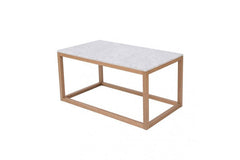 Mirelle Coffee Table Solid Oak Black Metal Frame