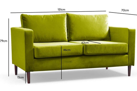 Boxfit Grass Fabric 2 Seater Sofa