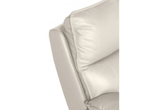 Turin Genuine Leather Chalk Electric Power Recliner 2 Seater Sofa
