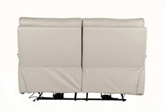 Turin Genuine Leather Chalk Electric Power Recliner 2 Seater Sofa