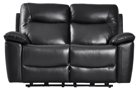 Amarien Genuine Leather Black Electric Power Recliner 2 Seater